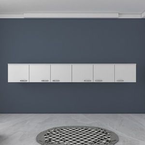 Dulap de perete, Rani, BA132, 243x45x48 cm, PAL, Alb imagine
