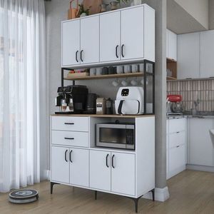 Dulap multifunctional, Rani, JE209, 120x218 cm, PAL, Nuc/Alb imagine