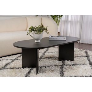 Masuta de cafea, Nordure, Sable, 119x40x60 cm, PAL, Negru imagine