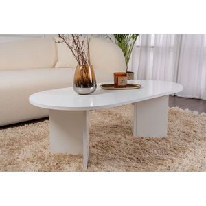 Masuta de cafea, Nordure, Sable, 119x40x60 cm, PAL, Alb imagine