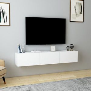 Comoda TV, Dovelle, Denby, 160x29 cm, PAL, Alb imagine