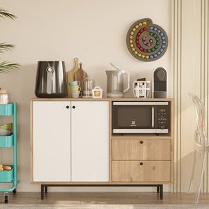 Dulap multifunctional, Locelso, RE2-SW, 120x85x35 cm, PAL, Stejar / Alb imagine