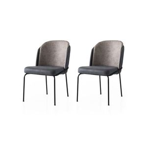 Set scaune 2 piese, Nmobb, Dore, Cadru: 100% FIER, Aur / Antracit imagine