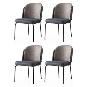 Set scaune 4 piese, Nmobb, Dore, Cadru: 100% FIER, Aur / Antracit imagine