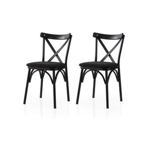Set scaune 2 piese, Nmobb, Ekol, Cadru: 100% FIER, Negru imagine