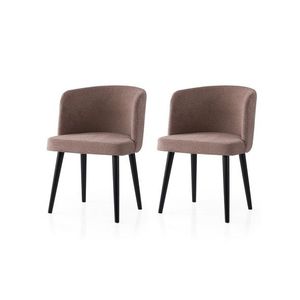 Set scaune 2 piese, Nmobb, Soft, Cadru: 100% FIER, Negru / nurcă imagine
