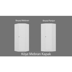 Dulap pentru haine, Minerva, Kale Corner White, 74x210x52 cm, PAL, Alb imagine