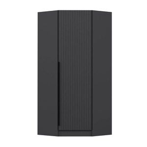 Dulap pentru haine, Minerva, Kale Plus 1 Anthracite, 74x210x52 cm, PAL, Antracit imagine
