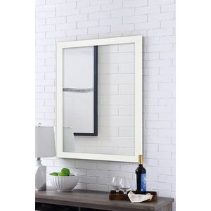 Oglinda decorativa, Leona, Framed, 40x55 cm, Plastic, Alb imagine