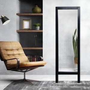 Oglinda Cheval, Leona, Cheval 145, 45x145 cm, Lemn, Negru imagine