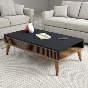 Masuta de cafea, Hommy Craft, Milan, 105x34 cm, PAL, Nuc / Antracit imagine