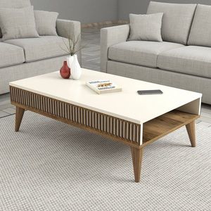Masuta de cafea, Hommy Craft, Milan, 105x34 cm, PAL, Maro/Crem imagine