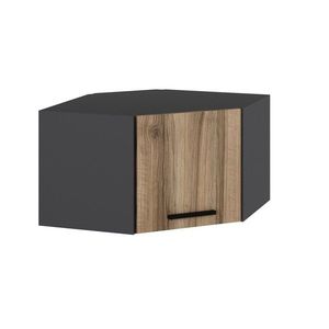 Dulap de perete, Minerva, Kale Corner, 74x45x54 cm, PAL, Antracit / Dore imagine