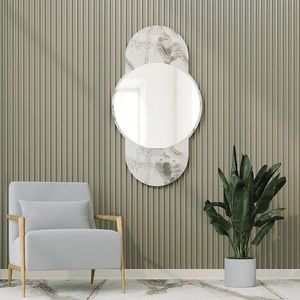 Oglinda decorativa, Neostill, Time, 60x106 cm, MDF , Marmura imagine