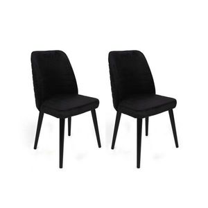 Set scaune 2 piese, Nmobb, Tutku-311 V2, Lemn, Negru imagine