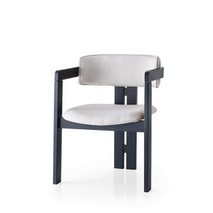 Scaun, Nmobb, CO-045, Cadru: 100% LEMN, Crem/Negru imagine