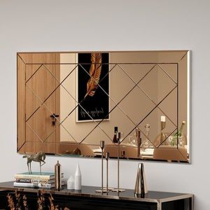 Oglinda decorativa, Siam, Zeora, 60x120x2 cm, MDF , Bronz imagine