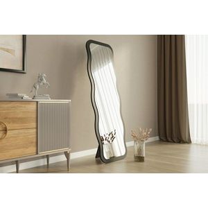 Oglinda decorativa, Siam, Aror, 50x160x2 cm, MDF , Negru imagine