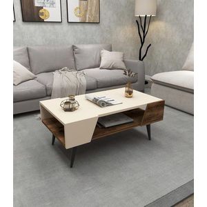 Masuta de cafea, Arnetti, Aren, 38x90x53 cm, PAL, Bej / Nuc deschis imagine