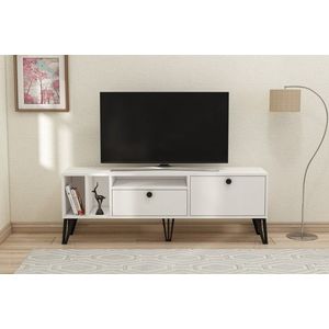 Comoda TV, Coraline, Aris, 150x53x35 cm, PAL, Alb imagine