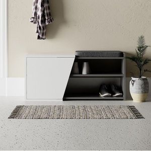 Pantofar, Decortie, Fiona Bench, PAL, Antracit/Alb imagine