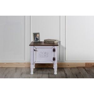 Noptiera, Ephelia, Ada Nightstand, 50x40x52 cm, MDF , Alb imagine