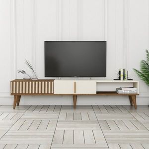Comoda TV, Hommy Craft, Milan Alt, 180x40x35 cm, PAL, Maro/Crem imagine