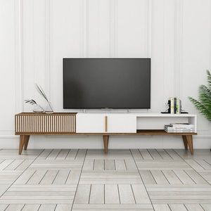 Comoda TV, Hommy Craft, Milan Alt, 180x40x35 cm, PAL, Nuc/Alb imagine