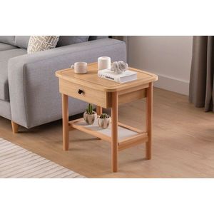 Noptiera, Howard, Daisy Drawer, 55x55x45 cm, MDF , Natural/Lemn imagine