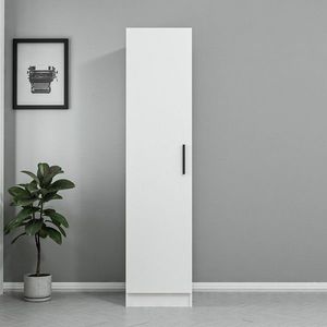 Dulap pentru haine, Minerva, Kale Raflı 210, 45x210x52 cm, PAL, Alb imagine