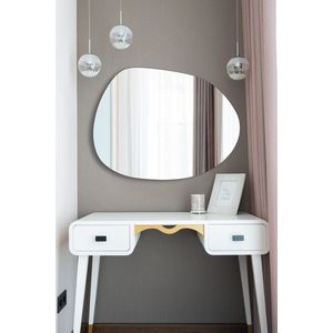 Oglinda decorativa, Mirrorland, Piago, Oglinda acrilica;MDF, Argintiu imagine