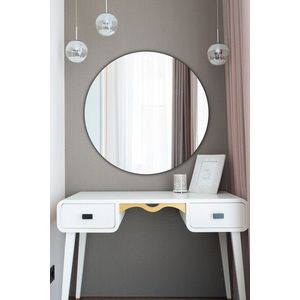 Oglinda decorativa, Mirrorland, Round, Oglinda acrilica;MDF, Argintiu imagine