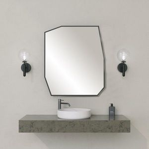 Oglinda decorativa, Neostill, Quartz Mirror, 70x60x2 cm, MDF , Negru imagine