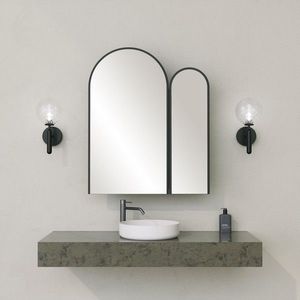 Dulap de baie, Neostill, Classe Cabinet, 12x45x50 cm, MDF , Negru imagine