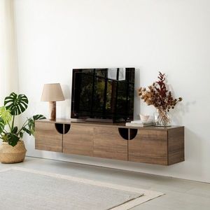 Comoda TV, Neostill, Grotte, 180x35x35 cm, Cadru: PAL MELAMINAT 100%., Maro imagine