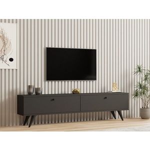 Comoda TV, Puqa Design, Paris, 160x40x25 cm, PAL, Antracit imagine