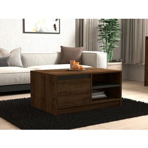 Masuta de cafea, Puqa Design, Ongu, 90x45x60 cm, PAL, Nuc / Antracit imagine