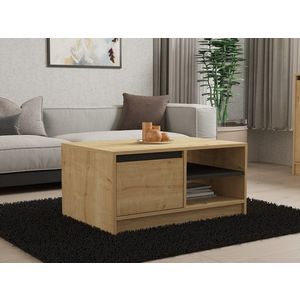 Masuta de cafea, Puqa Design, Sirek, 90x45x60 cm, PAL, Safir / Stejar / Antracit imagine