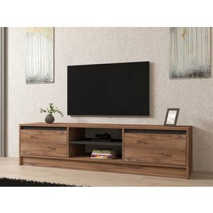 Comoda TV, Puqa Design, Isıl, 180x45x40 cm, PAL, Pin Atlantic / Antracit imagine