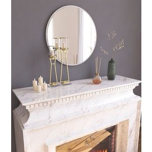 Oglinda decorativa, Siam, Ozze, 60x60x2 cm, MDF , Alb imagine