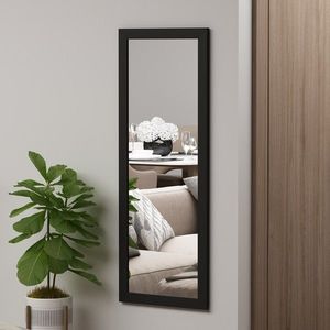 Oglinda decorativa, Siam, Omilo, 40x105x2 cm, MDF , Negru imagine