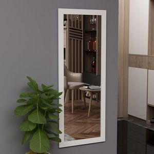 Oglinda decorativa, Siam, Ovea, 40x105x2 cm, MDF , Alb imagine