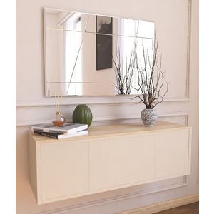 Oglinda decorativa, Siam, Akol, 50x75x2 cm, MDF , Alb imagine
