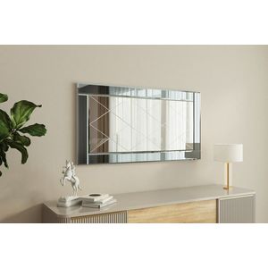 Oglinda decorativa, Siam, Pierre, 60x120x2 cm, MDF , Fume / Alb imagine