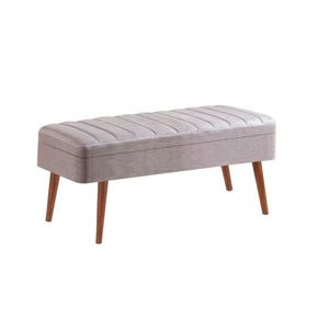 Banca, Vella, Vina 0701, 90x46x40 cm, PAL, Nuc / Gri imagine