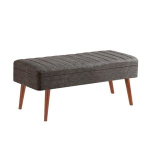Banca, Vella, Vina 1053, 90x39x40 cm, PAL, Nuc / Antracit imagine
