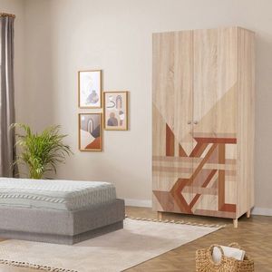 Dulap pentru haine, Vella, Lidya 2 -910, 90x192x52 cm, PAL, Sonomo imagine
