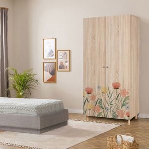 Dulap pentru haine, Vella, Lidya 2 -915, 90x192x52 cm, PAL, Sonomo imagine
