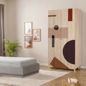Dulap pentru haine, Vella, Lidya 2 -969, 90x192x52 cm, PAL, Sonomo imagine