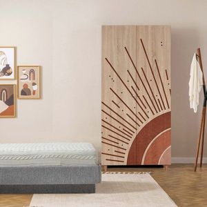 Dulap pentru haine, Vella, Lidya 2 -970, 90x192x52 cm, PAL, Sonomo imagine